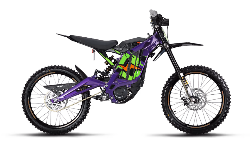 Sur-Ron Light Bee X — The bike that defined the category. 8 kW peak, 60V 40Ah.