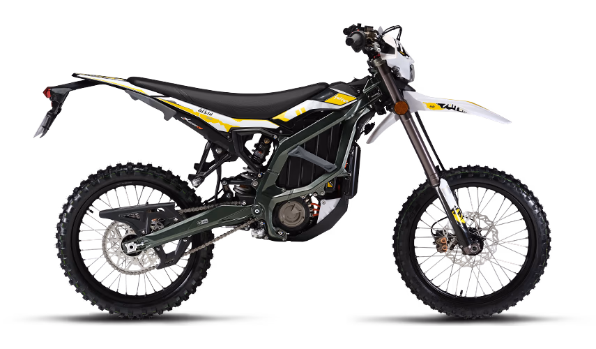 Sur-Ron Ultra Bee — Full-size chassis, 74V 55Ah, 440 N·m at the wheel.