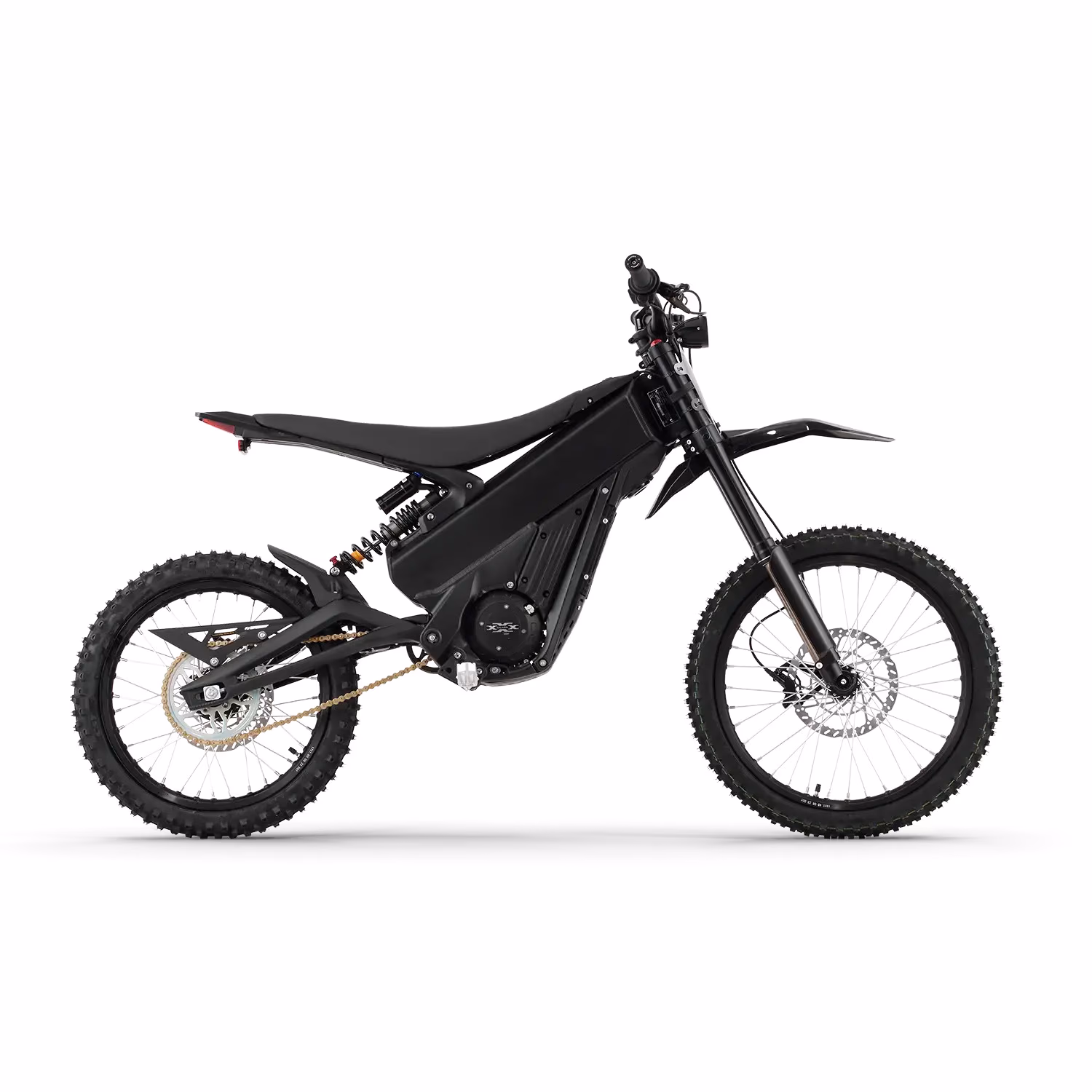 Talaria X3 MX — Air-cooled IPM, 121 lb, up to 62 miles.