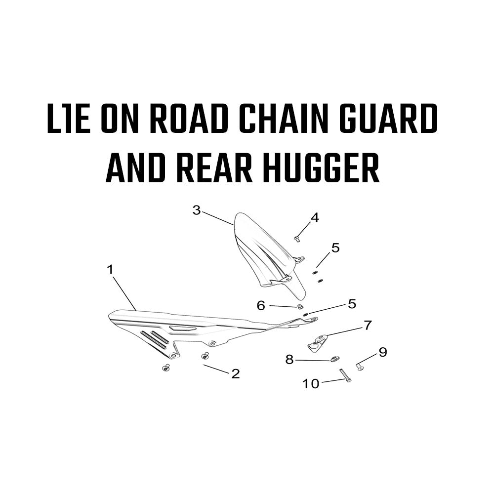 L1E Road Legal - Chain Guard & Rear Hugger