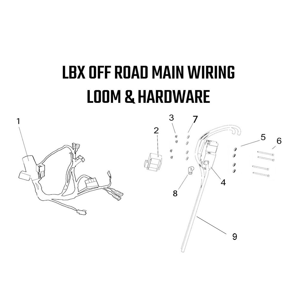 LBX Off Road Main Wiring Loom & Hardware